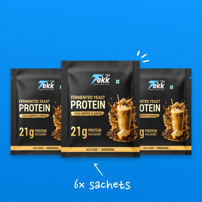 Fermented Yeast Protein Cold Coffee Flavour - Pack of 6 Sachets (34g)