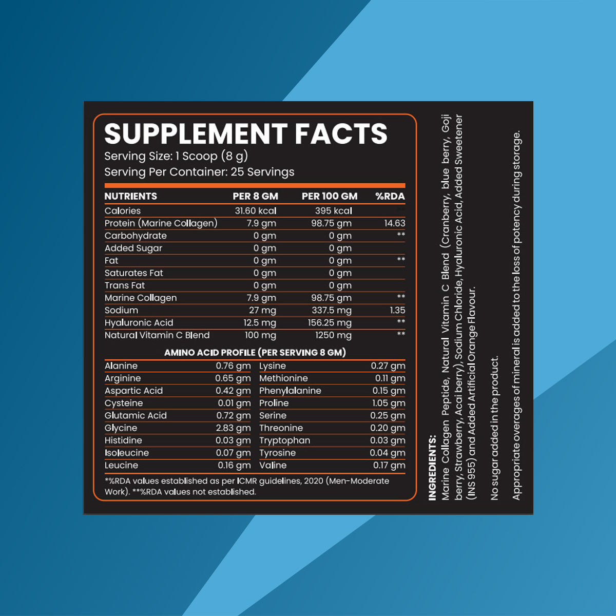 Collagen Orange Flavour (200Gm)