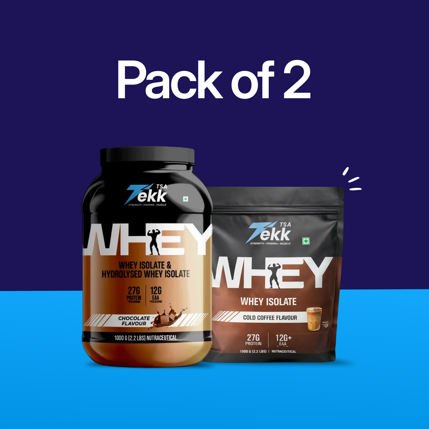TSA TEKK Isolate 27g Protein – Pack of 2