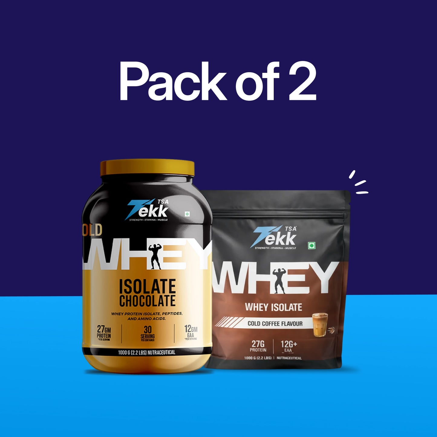 TSA TEKK Isolate 27g Protein – Pack of 2