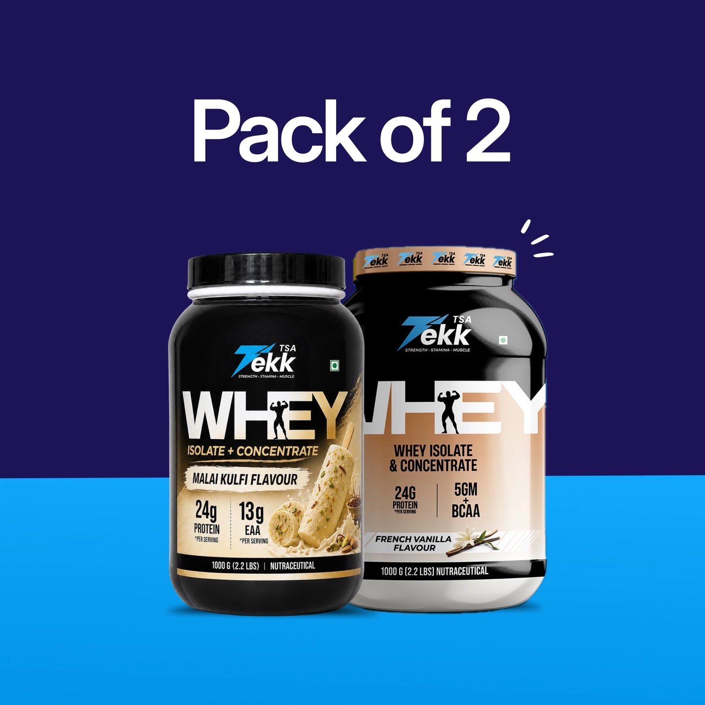 TSA TEKK Whey 24g Protein – Pack of 2