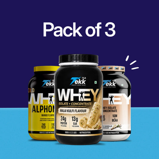 TSA TEKK Whey 24g Protein – Pack of 3 Multi-flavour
