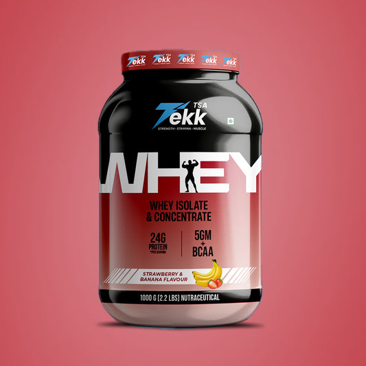 Strawberry + Banana Flavour Whey (1Kg)